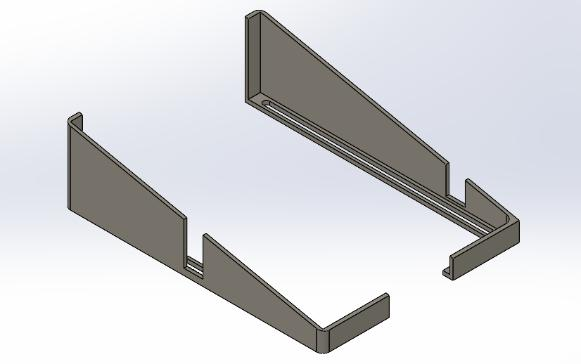 CAD model of the housing enclosure for cable management and wiring protection